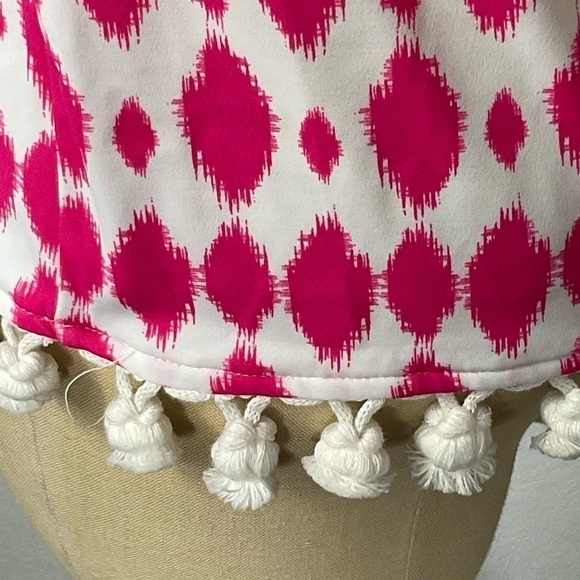 ❤️ Jude Connally Pink White Summer Tank Halter Top Sz XS - Picture 3 of 6